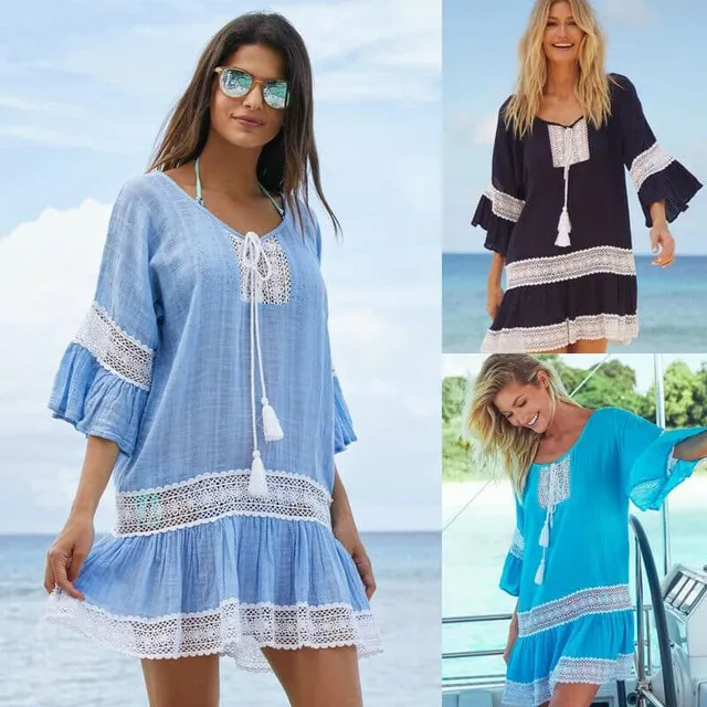 Beach tunic with embellishment Sara