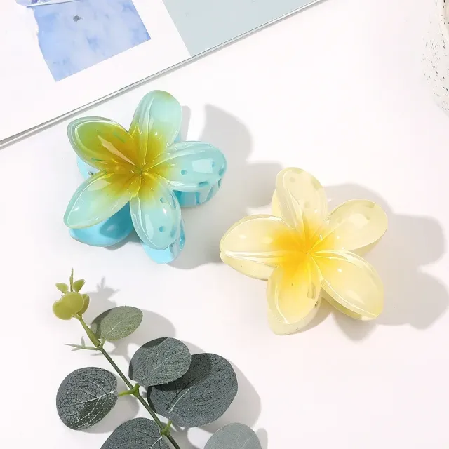 Hair clip with a pretty look in the shape of a flower slice for women