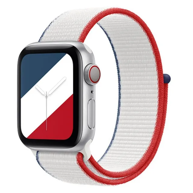 Nylon strap for Apple Watch with flag France 42 mm / 44 mm / 45 mm