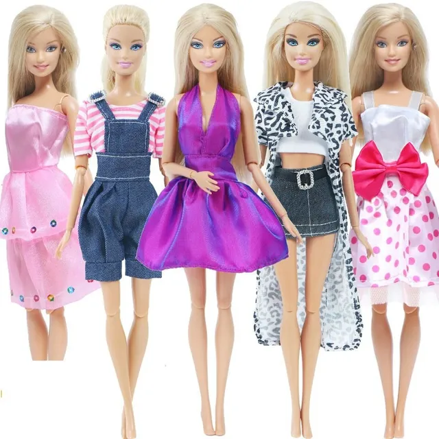 Sada oblečenia pre bábiku Barbie - 5 ks