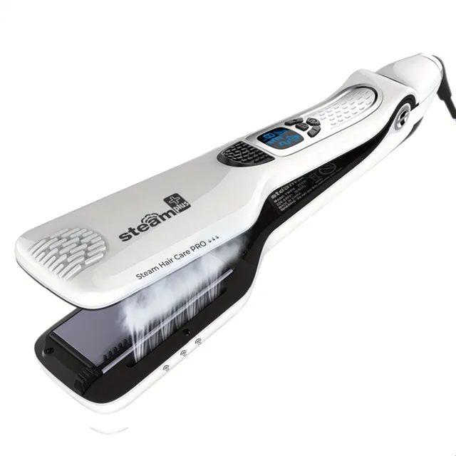Professional hair iron with steam