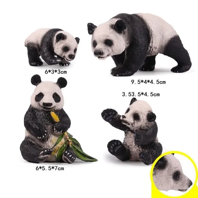 Figures panda 4 pcs