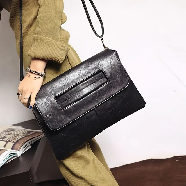 Women's large-capacity briefcase, simple universal shoulder bag, envelope bag, office bag for tablets