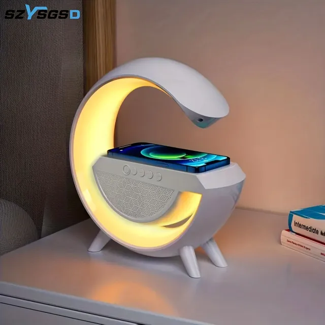 Bezdrátový reproduktor, LED noční světlo a nabíječka v jednom, ideální pro domácnost, kancelář, studentský pokoj - perfektní dárek