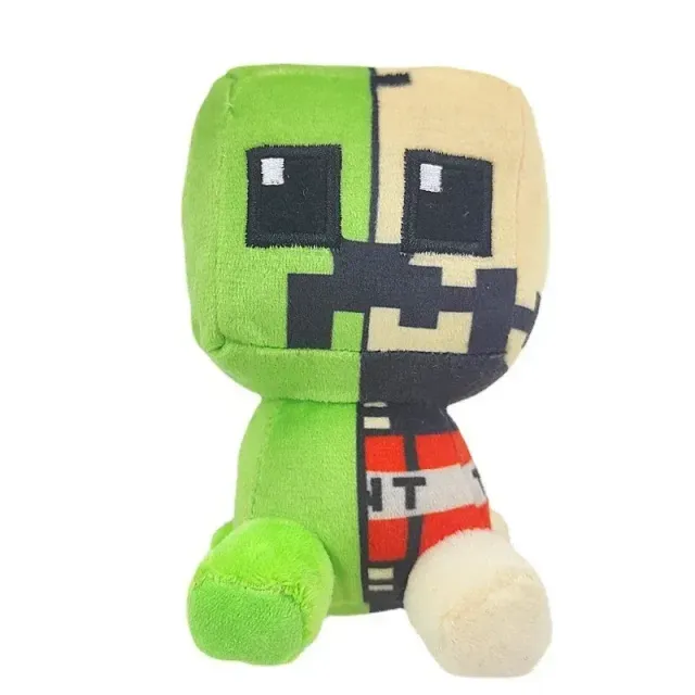 Teddy toys in the execution of characters from the popular Minecraft game