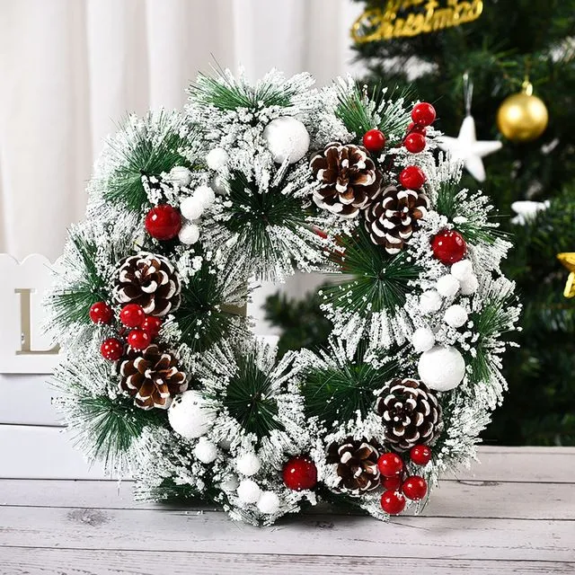 Karácsonyi dekoratív koszorú