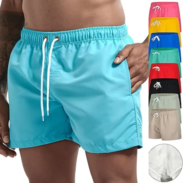 Men's swim shorts with quick-drying material and pockets