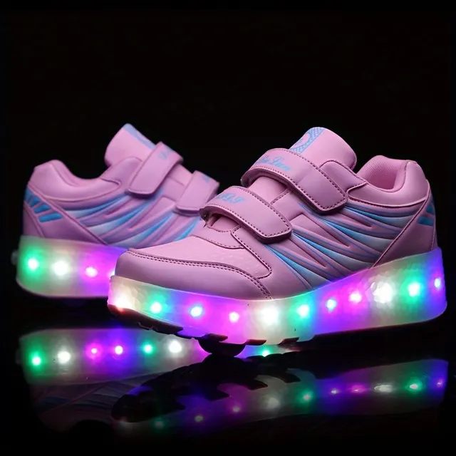 Gyerek LED Roller Sneakers 2in1