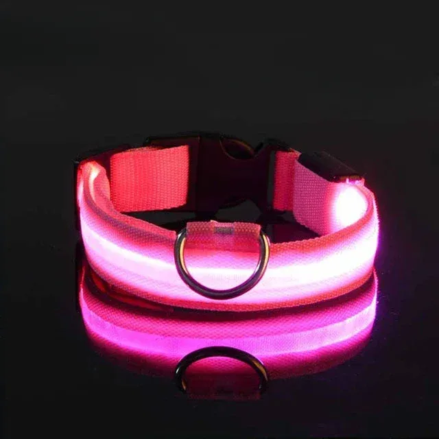 Praktický golier s LED popruhom pre lepšiu viditeľnosť - USB napájací zdroj, viac farieb
