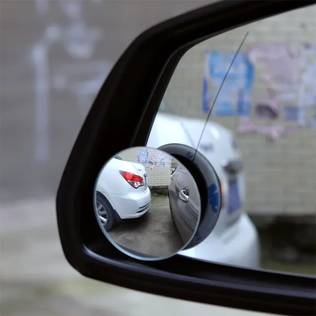 360 Degree Adjustable Car Blind Spot Mirror Side Wide Angle Rear View Small Frameless Round Mirror Car Safety Driving