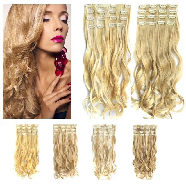 Klip w zestawie STANDARD curly - odcień blond