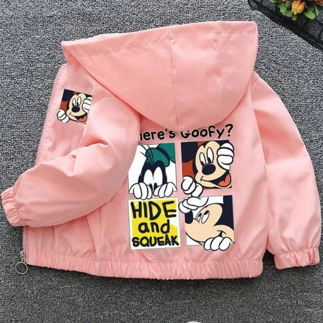 Dětská roztomilá teplá podzimní bunda s Mickey Mousem