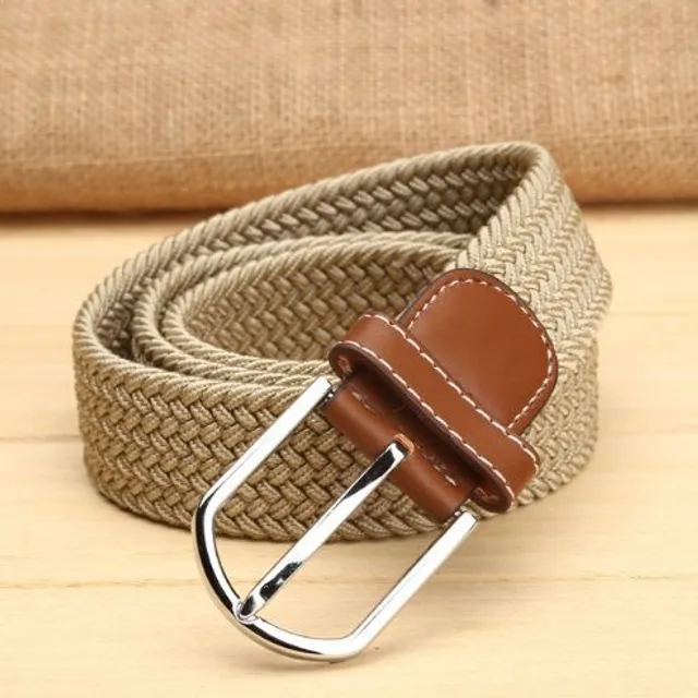 Elastic knitted belt - 10 colours svetle-hneda