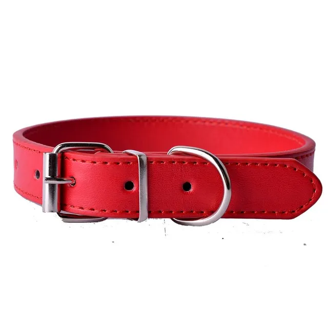 Luxury trendy popular collar with reflective tape made of artificial leather - different colors