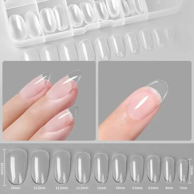 Artificial adhesive nails for creating acrylic nails in several shapes Ipatiy