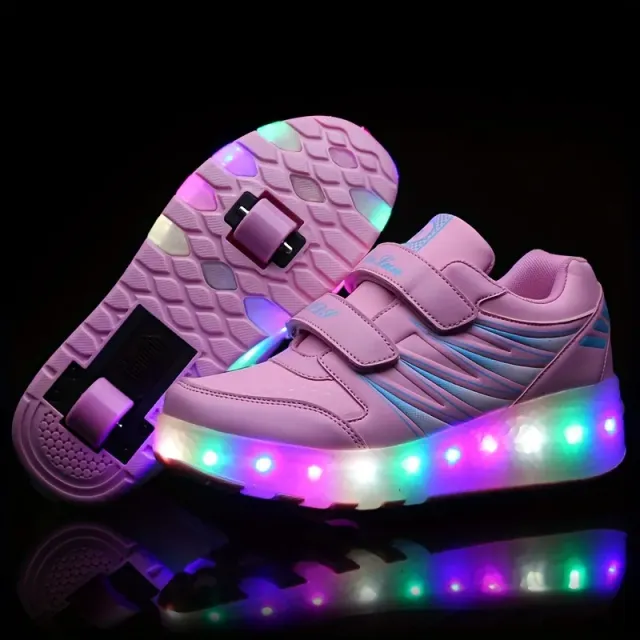 Gyerek LED Roller Sneakers 2in1