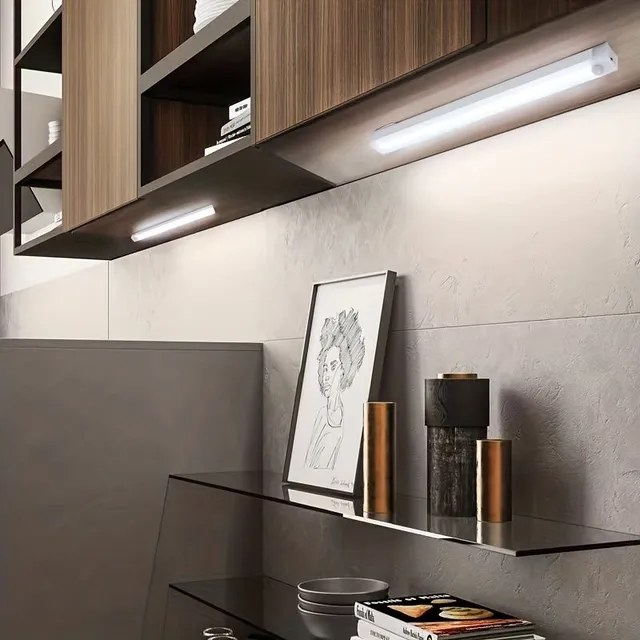 Lighting Cabinets With Motion Sensor, Lighting Cabinets Under the counter, Cable Magnetic USB Rechargeable Kitchen Night Lighting, Battery Powered Light For Wardrobe Cabinet Stairwell