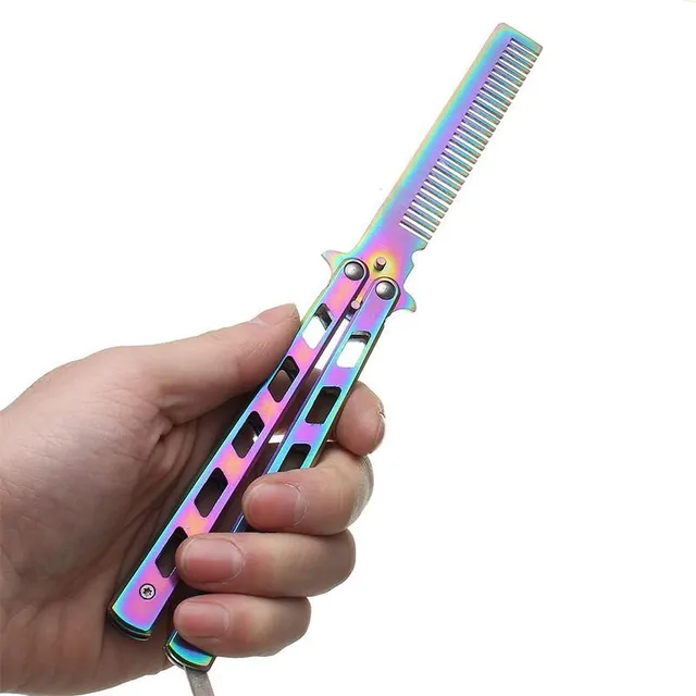 Stylish stainless steel folding comb