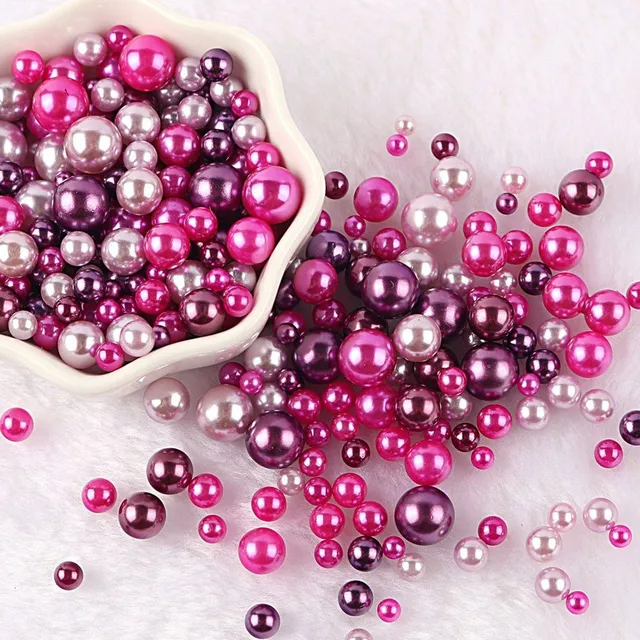 Set of string beads in shiny colors