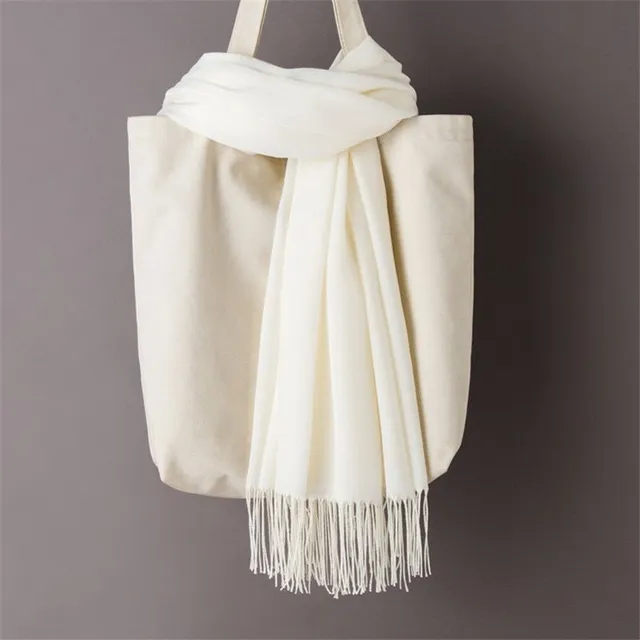 Women's monochrome cashmere scarf