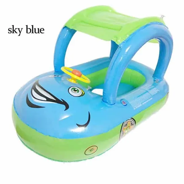 Children's Inflatable Ring/Boat with Steering Wheel for Small Children © Car