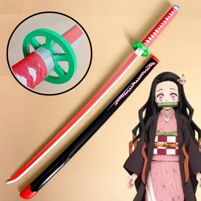 Katana din plastic potrivită pentru expoziție în stilul anime Demon Slayer - diverse tipuri