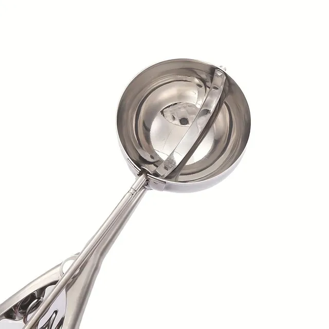 3v1 stainless steel ice cream scoop - ideal for easy picking and serving ice cream, fruit and melons