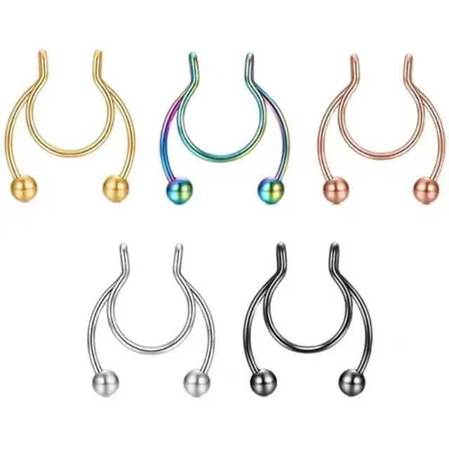 Anneaux de piercing colorés pour le nez