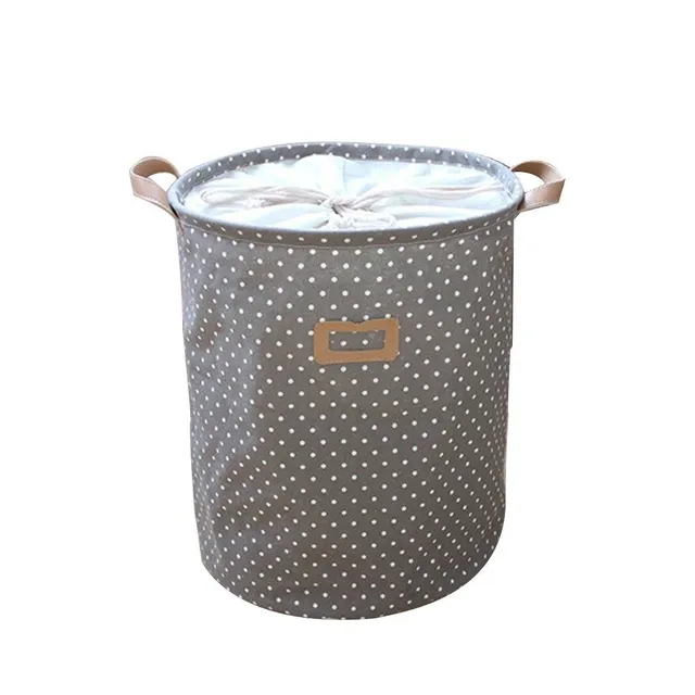 Laundry basket with polka dots