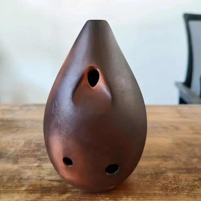 Desať-jamkové keramické plné ústa Pottery Profesionálne hrá G kľúč starodávny Purple Sand Ocarina