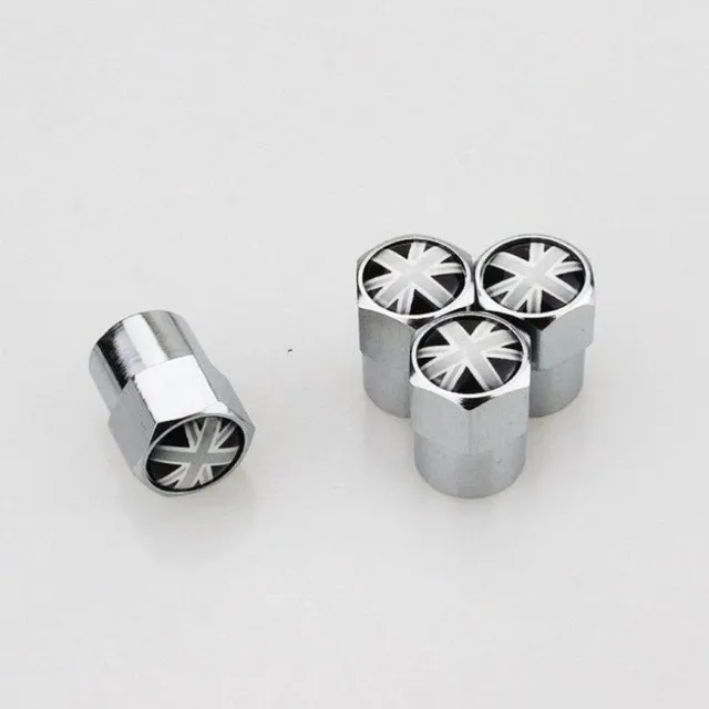 Valve caps British flag 4 pcs