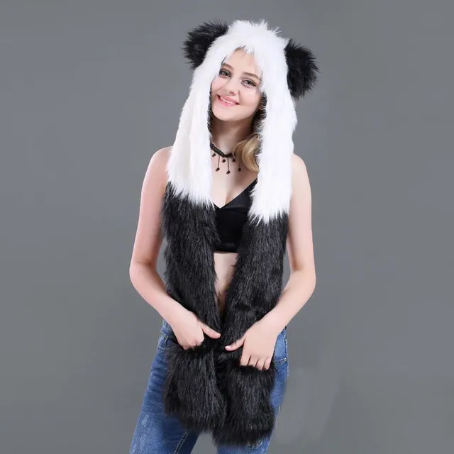 Women's furry hat Animal 6