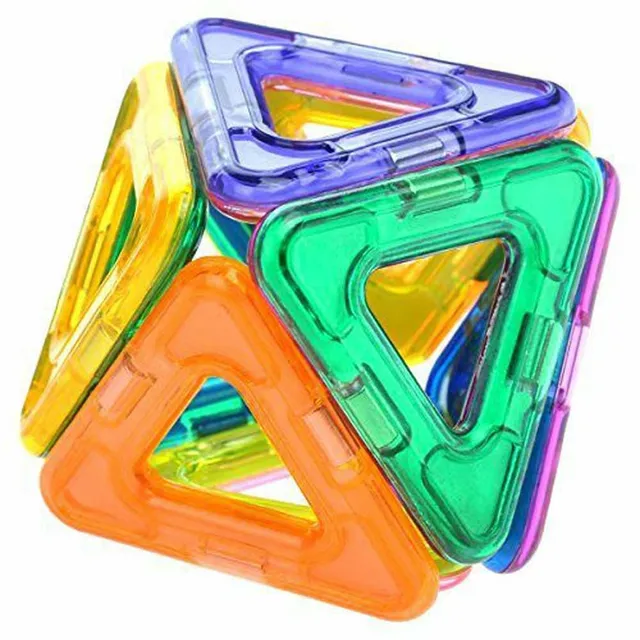 Magnetic building set of geometric shapes (Construction)