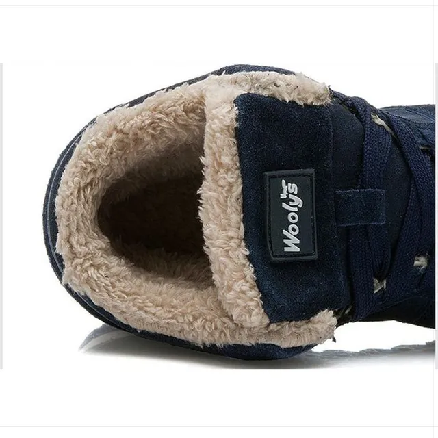 Pánské zimní boty s kožíškem uvnitř