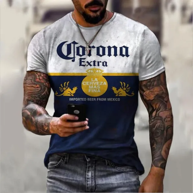 Men's short sleeve T-shirt with print - Racing