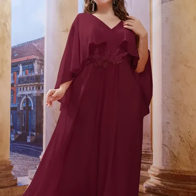 Rochie elegantă de seară cu flori pentru domnișoarele de onoare