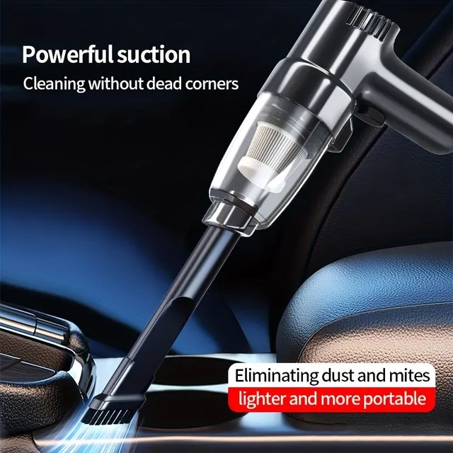 Vacuum Cleaner Mounted In Car, Super Strong, Powerful, High Suction, Dry And Wet Double-purpose Sedan, Small, Mini, Manual, Multifunctional, Portable