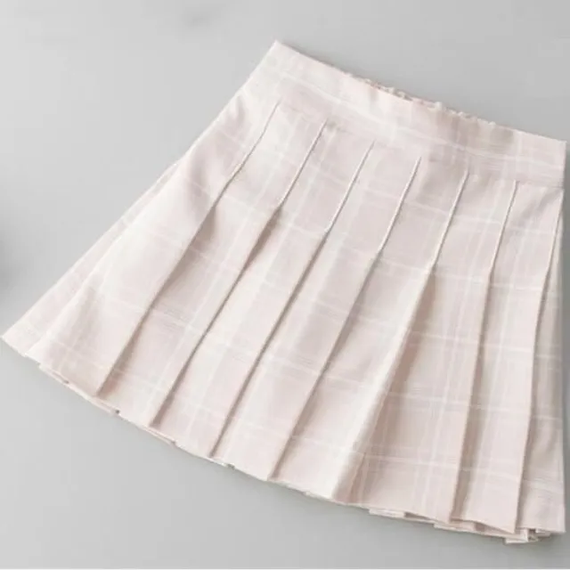 Dívčí kostkovaná plisovaná sukně