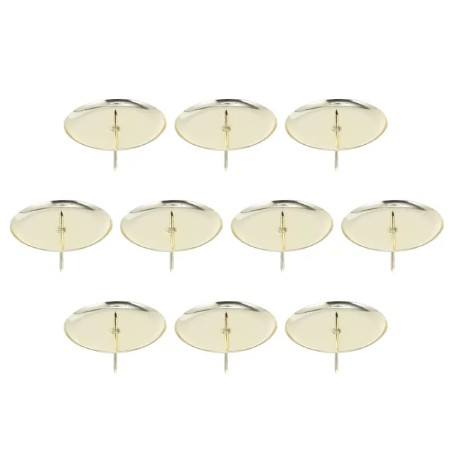 Metal round candle holders with dimensions 6x6 cm - Gold and silver color
