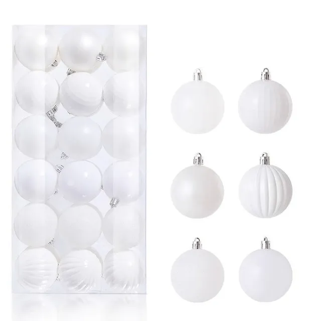 Trendy Christmas tree balls in different colours Bianca