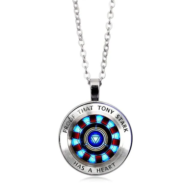Štýlový náhrdelník s príveskom Tony Stark - Ironman heart reactor
