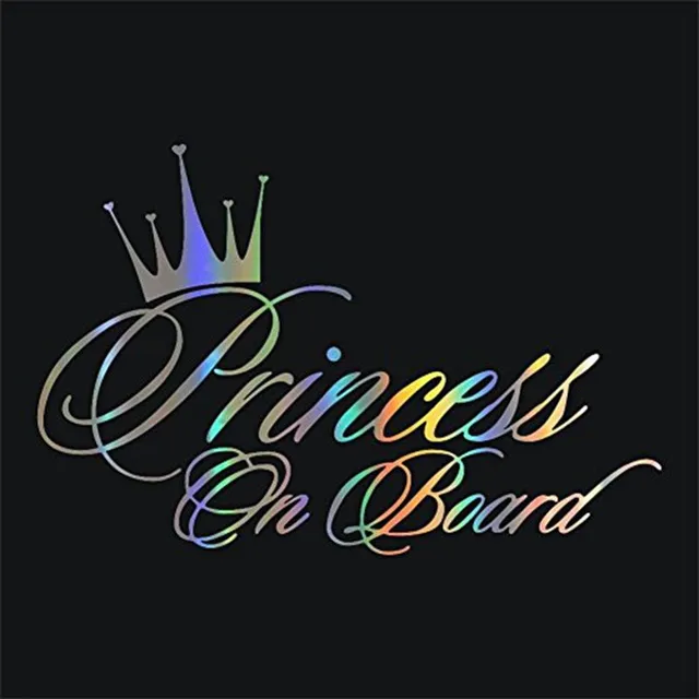 Princess On Board Car Sticker