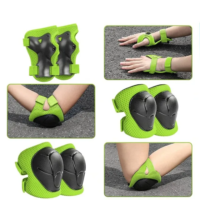 Protecții moderne colorate pentru genunchi și mâini pentru role și patine cu rotile pentru copii
