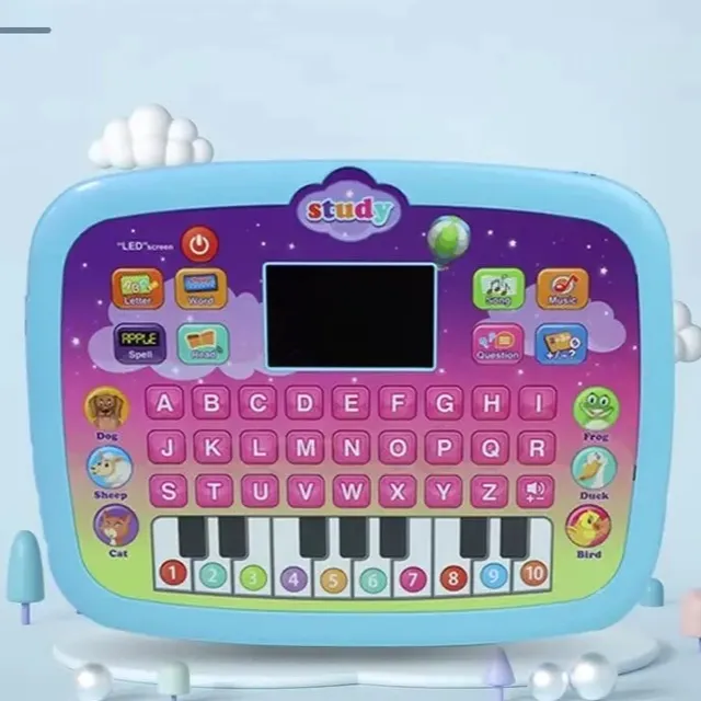 New English children's educational device with LED tablet and large capacity of content
