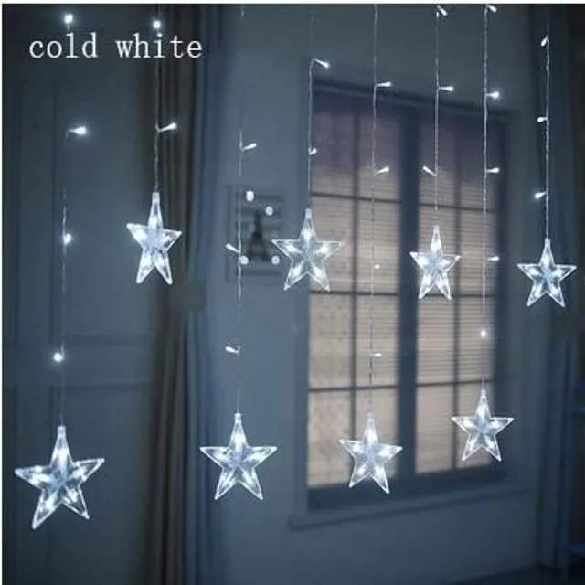 Christmas LED light chain with stars