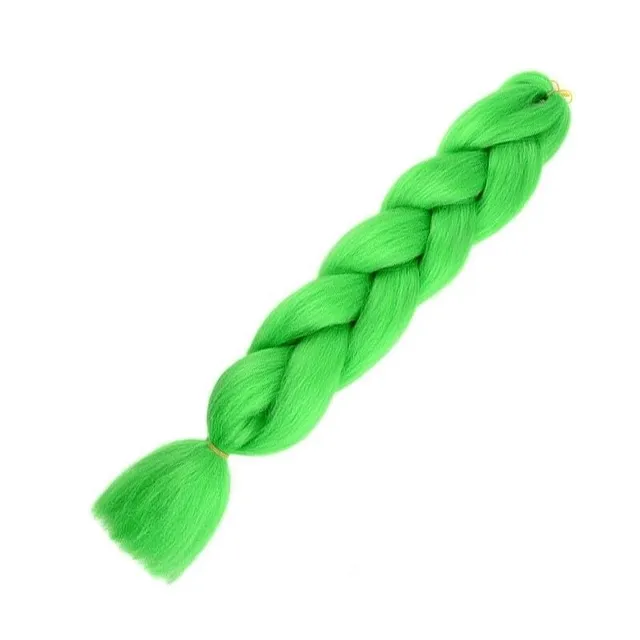 Canekalon monochromatyczne warkocze 60 cm jasne Margarett zelena