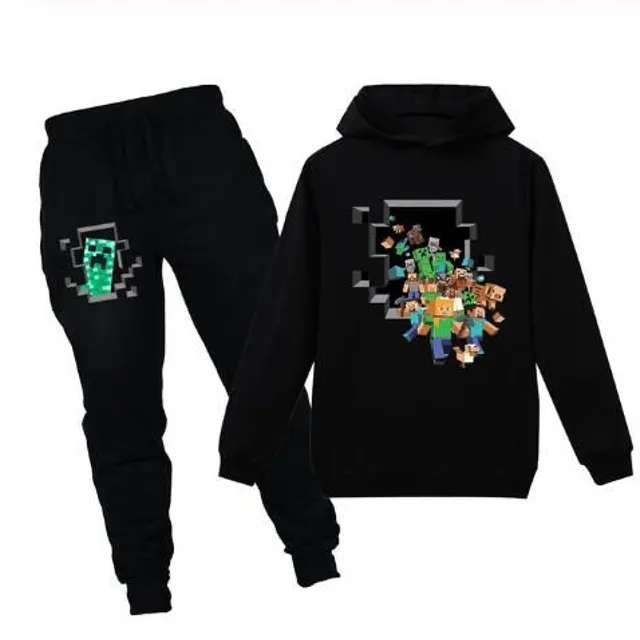 Children's comfortable tracksuit with Minecraft theme