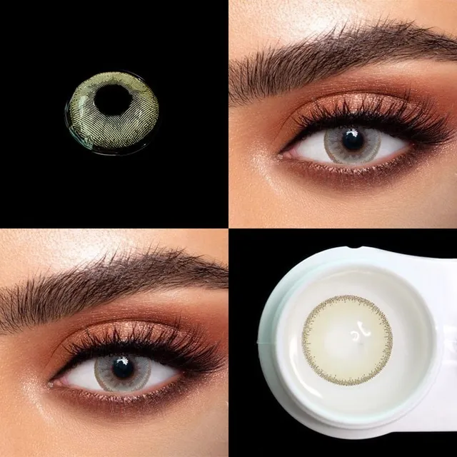 Barevné kontaktní oční čočky v přírodních barvách - 1 pár