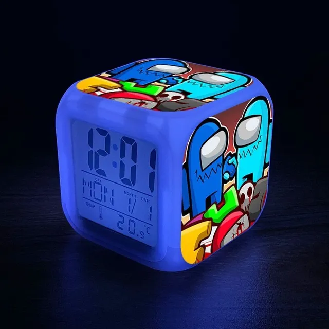 Lighting alarm for children with gaming motifs among-us-04