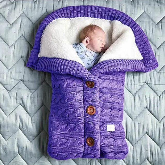 Noworodek Zimowe ciepłe śpiwory Baby Button - szycie